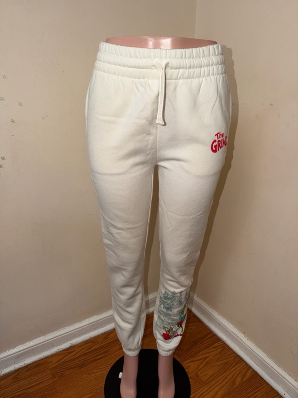 Target Cream Graphic Joggers with Holiday Print